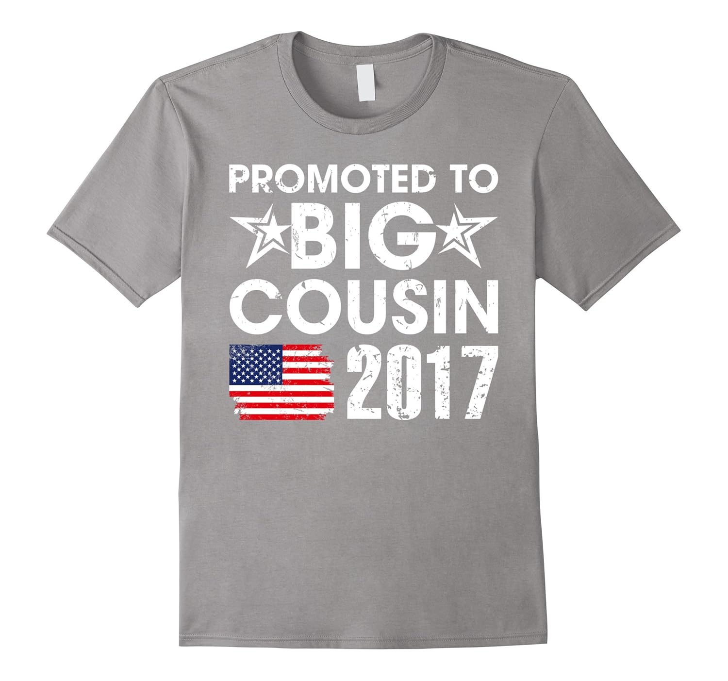 Promoted to Big Cousin 2017 T Shirt American Flag Vintage Te-CD – Canditee