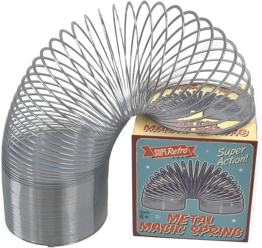D.A.Y. Republic Metal Spring Coil Toy 6.5cm Diameter Large Retro Fidget Sensory