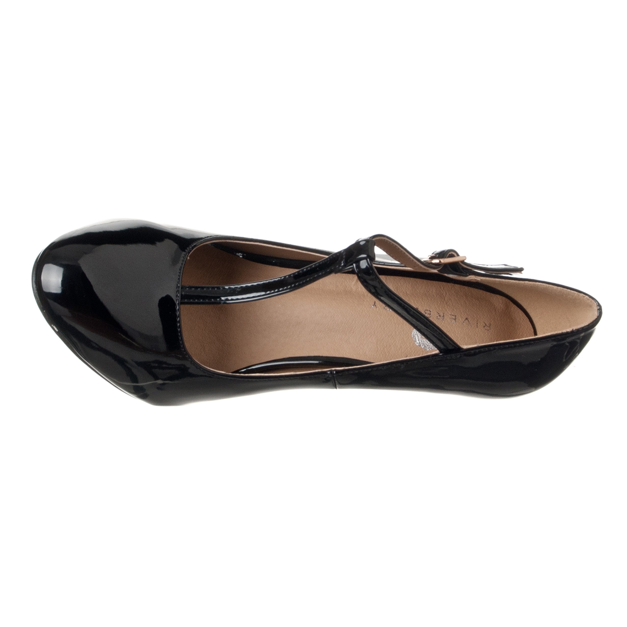 Riverberry Women's Sadie Round Toe T-Strap High Heel Pumps - Image 4
