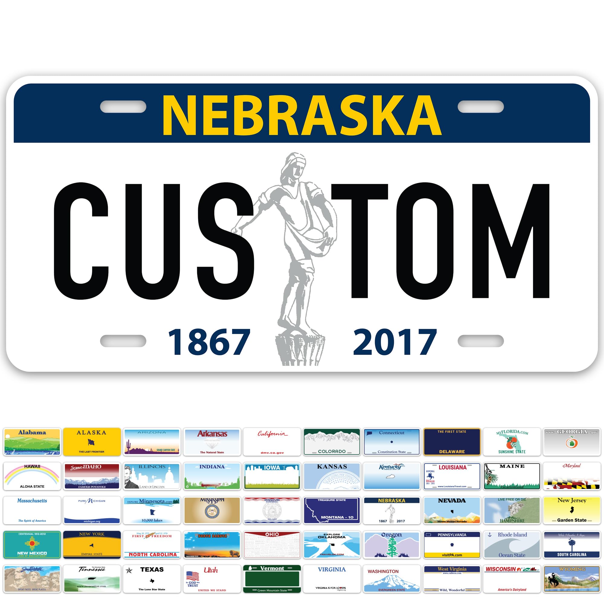 Custom Nebraska License Plate, Personalized License
