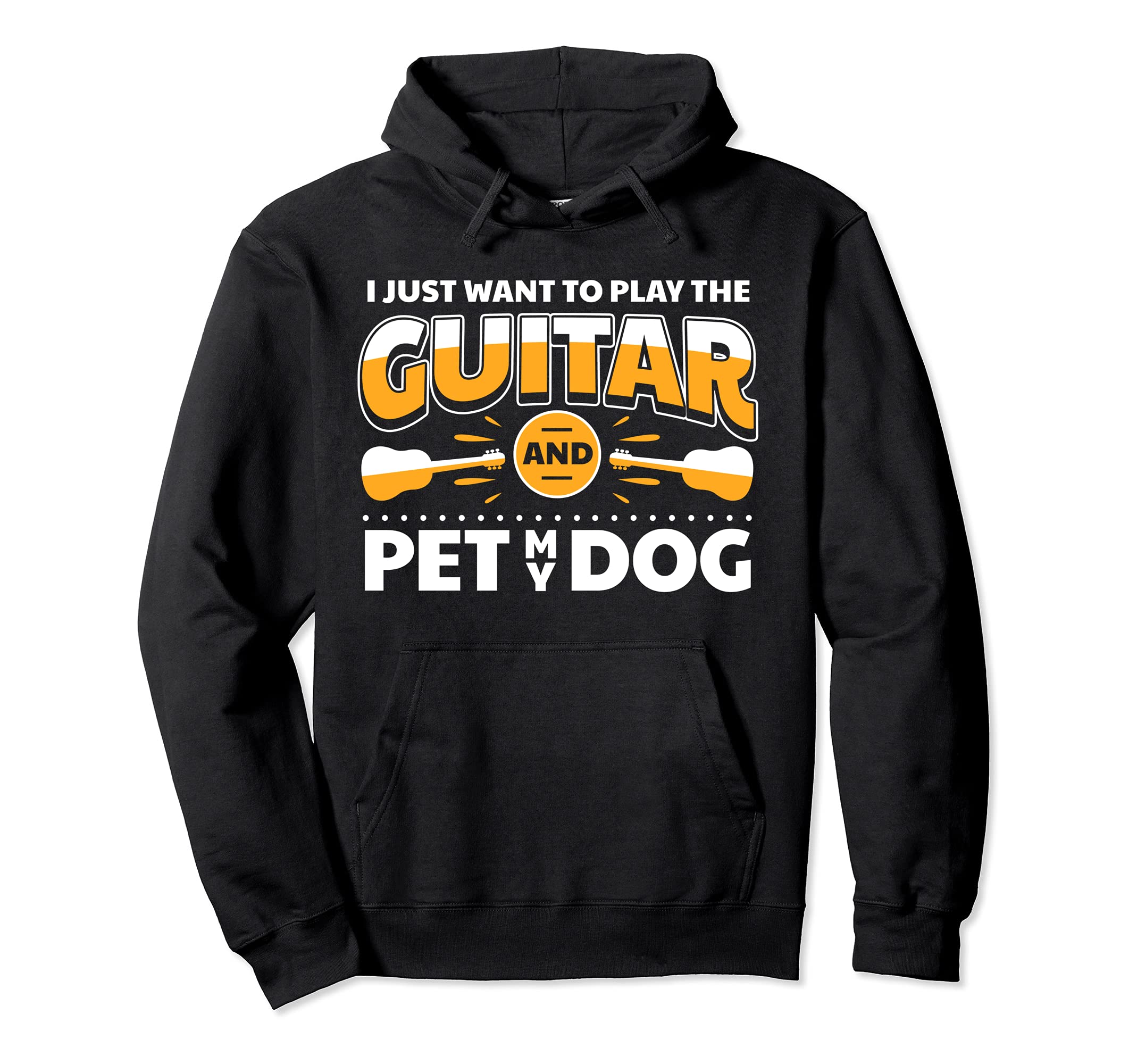 Funny Guitar Player Saying Guitarist I Dog Owner Pullover Hoodie