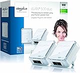 devolo dLAN 500 duo Powerline Starter Kit (500 Mbps, 2 x PLC Homeplug  Adapter, 2 x LAN Ports, Compact Design, Internet Signal Booster, Ethernet Access Over Power Line, Power Save Technology) - White