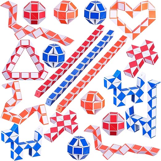 30 Pieces 24 Blocks Mini Snakes, Snake Toy Cube, Mini Snake Cube, Magic