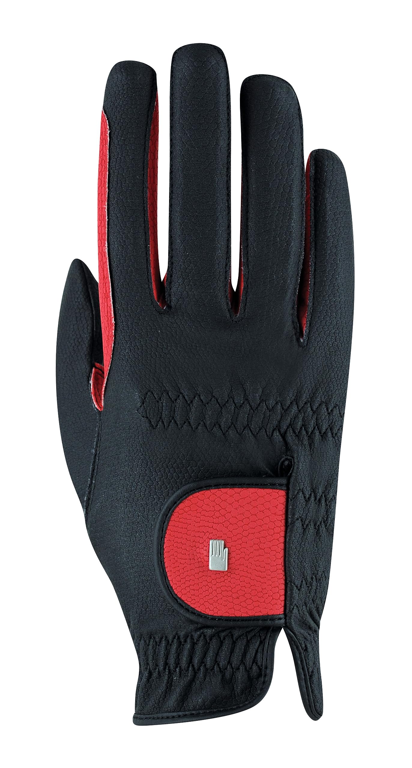 Roeckl Sports equestrian gloves MALTA, summer riding glove, black/red 7.5