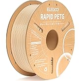 ELEGOO Rapid PETG Filament 1.75mm Beige 1KG, High Speed 30-600mm/s 3D Printer Filament Dimensional Accuracy +/- 0.02 mm, 1kg Cardboard Spool(2.2lbs) Fits for Most FDM 3D Printers