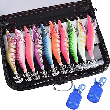 Amazon Aubey エギ イカ釣り 仕掛け タコ ルアー 10本セット 3 5号 餌木 爆釣り ラトル内蔵 鮮やか 全身夜光 針先蓄光 専属袋付き 釣り工具 Aubey スポーツ アウトドア