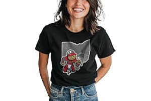 UNITED BLVD United Ohio College Football Fan Unisex T-Shirt|Comfortable Cotton Tee|Perfect for Showing Team Spirit & Casual Wear (Black)