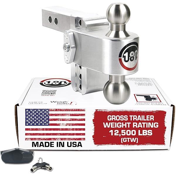 Weigh Safe Adjustable Trailer Hitch Ball マウント 8" Drop for 2.5