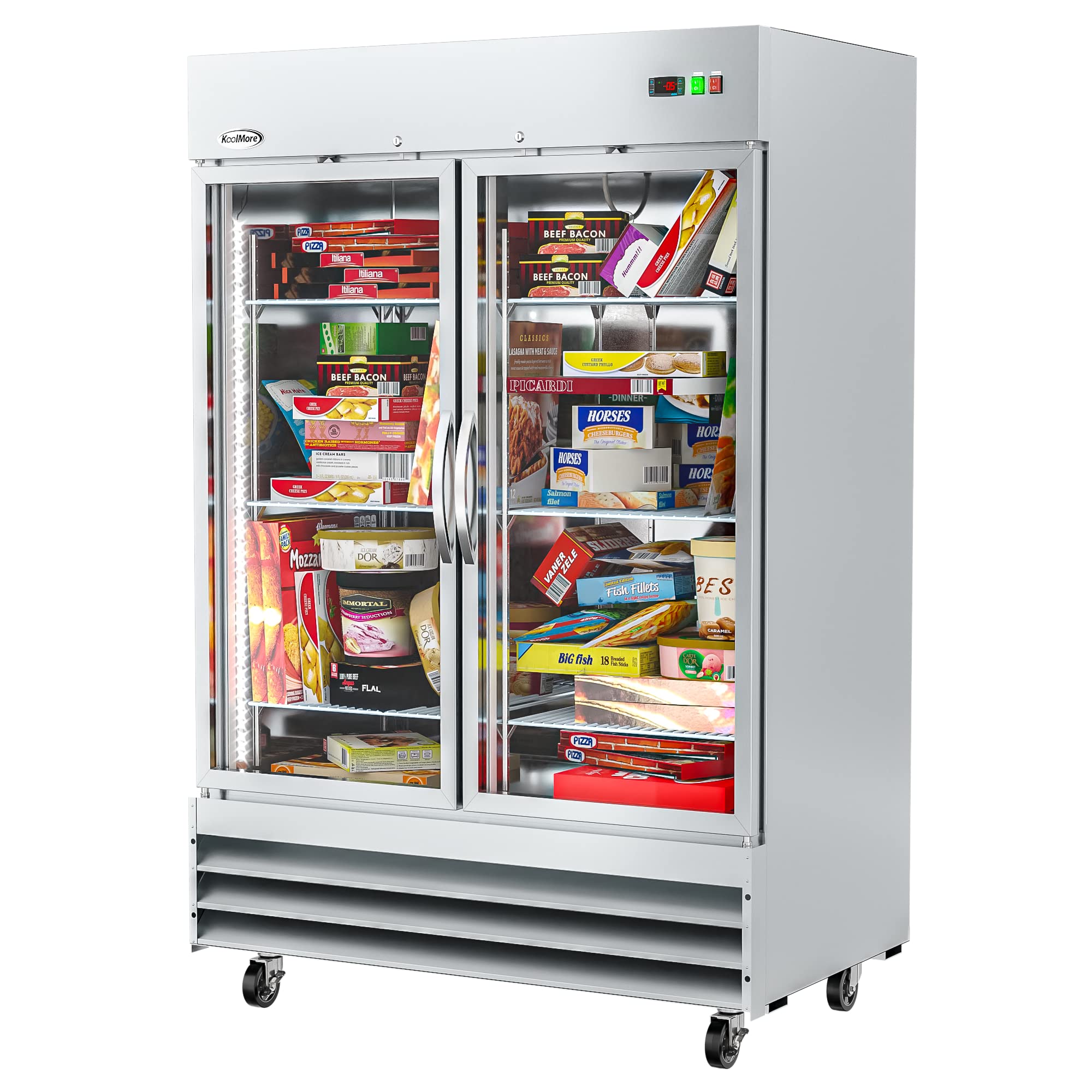 Photo 1 of KoolMore RIF-2D-GD Commercial Upright, Freezer Double Door, Stainless Steel