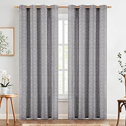 jinchan Boho Curtains Linen Blend Curtains for