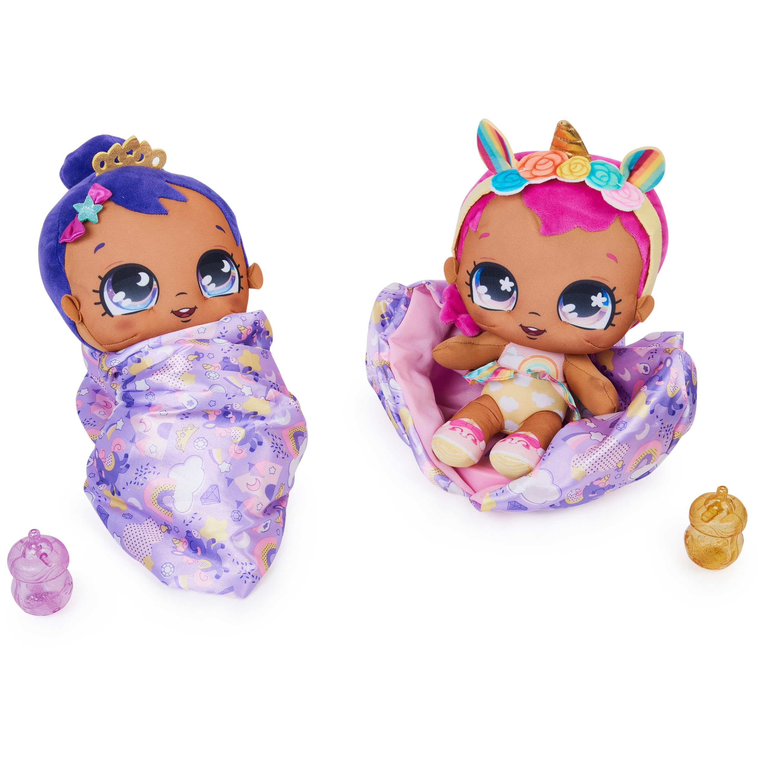 Magic Blanket Babies, Surprise Plush Baby Doll with Over 80 Sounds and Reactions, Purple Blanket (Style May Vary), Kids Toys for Girls Ages 4 and up — image 1