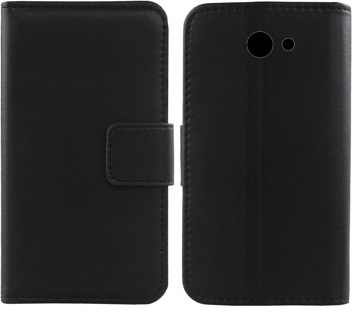 Design Genuine Leather Case for Nomu S30 Mini 4.7" Wallet Premium Flip Protection Cover Skin Pouch with Card Slot (Black)
