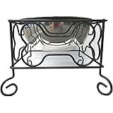 YML Wrought Iron Stand with Single Stainless Steel Feeder Bowl