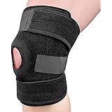 HOMPO Knee Support Brace with Open-Patella Stabilizer Non-Slip Breathable Sleeve Adjustable Strapsr for Walking Injury Recovery-Best for Meniscus Tear, Arthritis, ACL, MCL, Sports, Running, Basketball