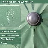 GardenKraft 14610 2.7m Outdoor Parasol Tilt & Crank 6 Ribs Dark Green view 6