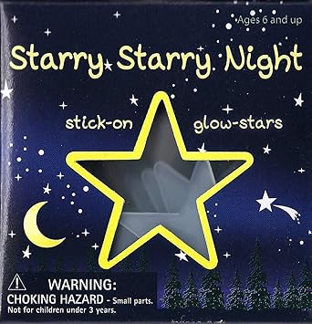 Starry Starry Night - 24 Stick-on Glow Moon & Stars