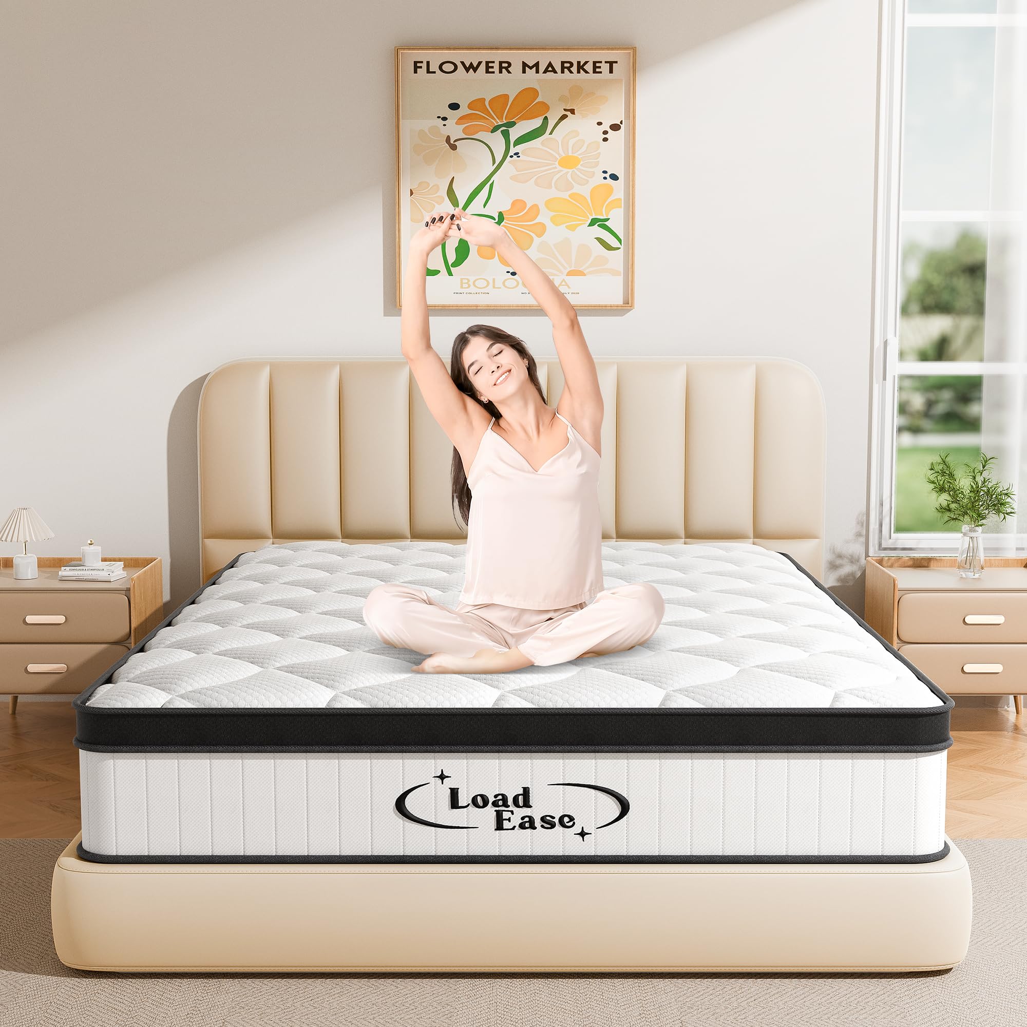 Photo 1 of *MINOR DAMAGE - SEE PICS* Queen Mattress, 12 Inch Mattress Queen Size in a Box, Hybrid Memory Foam Mattress with Upgrade Individually Pocket Spring to Improve Sleep and Pain Relief, Medium Firm, Motion Isolation, CertiPUR-US