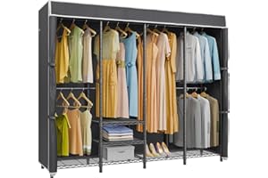 VIPEK V40C Covered Clothes Rack Heavy Duty Clothing Rack with Cover, Custom Freestanding Closet Portable Wardrobe Closet for 