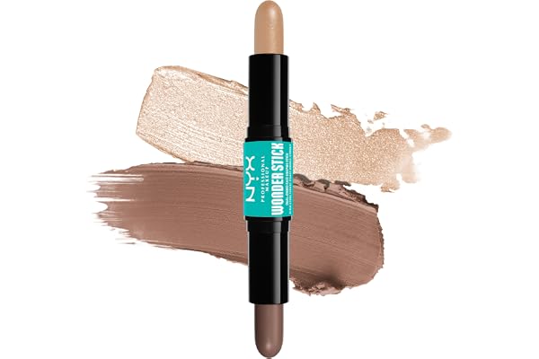 NYX PROFESSIONAL MAKEUP, Wonder Stick, Dual-Ended, Contour Highlight, Shape Define, Cream, Buildable Coverage, Vegan Formula
