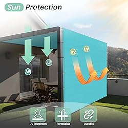 SunnyRoyal 17'x17' Sun Shade Sail Straight Edge
