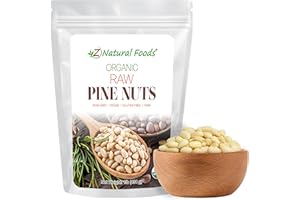Z Natural Foods Organic Pine Nuts - Raw Nutrient-Dense Superfood Packed in Airtight Foil Pouches - Pure Pine Nut for Pesto, Trail Mix, Salad & Recipes - Vegan, Gluten-Free, Keto-Friendly Snacks, 1 lb