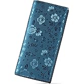 GOIACII Wallets for Women RFID Blocking Ultra Slim Leather Credit Card Holder Clutch