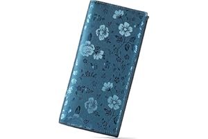 GOIACII Wallets for Women RFID Blocking Ultra Slim Real Leather Credit Card Holder Clutch