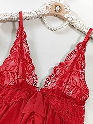 Foxiny Petite Sexy Open Front V Neck Ruffle Sheer