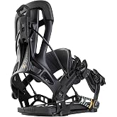 Nidecker Flow NX2 Men's Quick-Entry Snowboard Bindings | Step-In, Flex 8/10, Nylon Highback, Nylon Baseplate, Auto Lock Buckles, Fusion Strap, Advanced