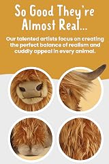 Living Nature Highland Cow Brown Soft Toy 22 cm Farm Animal Gift view 3