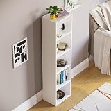Vida Designs Oxford 5 Tier Cube Bookcase White Freestanding H132xW32xD24cm view 7