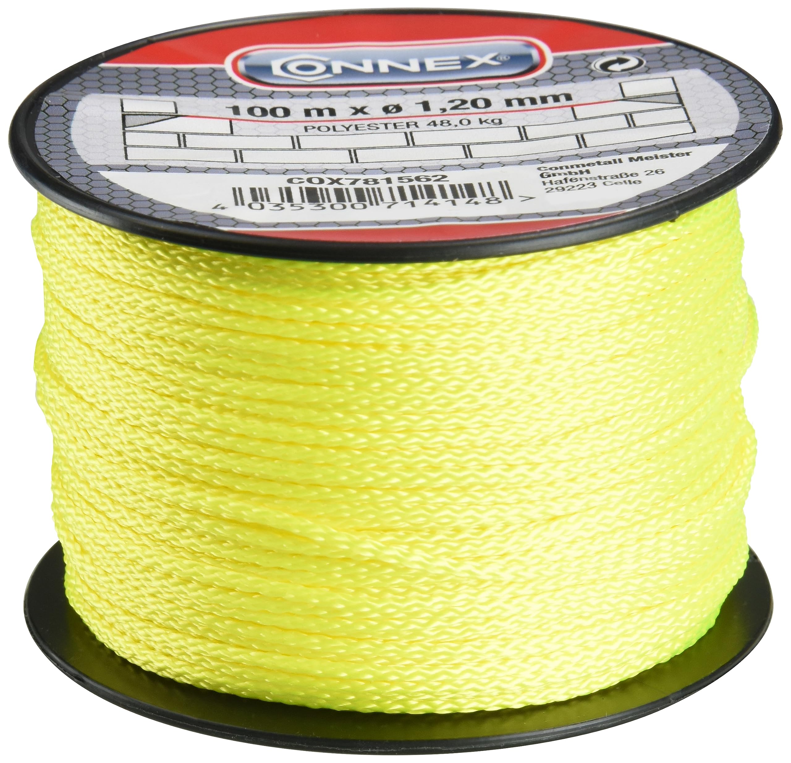 Connex COX781562 Mason's Lacing Cord, Yellow, 1.2 mm x 100 m