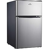 Walsh WSR31TS1 Compact Refrigerator,  Dual Door Fridge, Adjustable Mechanical Thermostat with True Freezer, Reversible Doors,