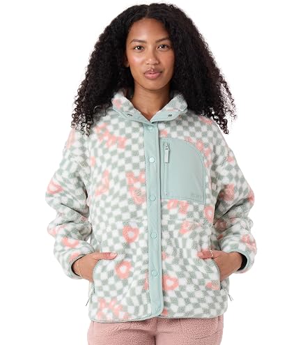 Amazon.com: Roxy Good Fortune Sherpa Lined Corduroy Jacket