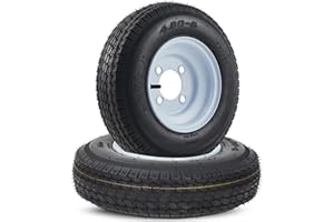 2PCS 4.80-8 480-8 4.80 x 8 with 4 Lug Trailer Tire, Max Load 760 LBS 90PSI, Center Bore 2.85", 6 PLY, 2 Pack 4.80 8 Tires wit