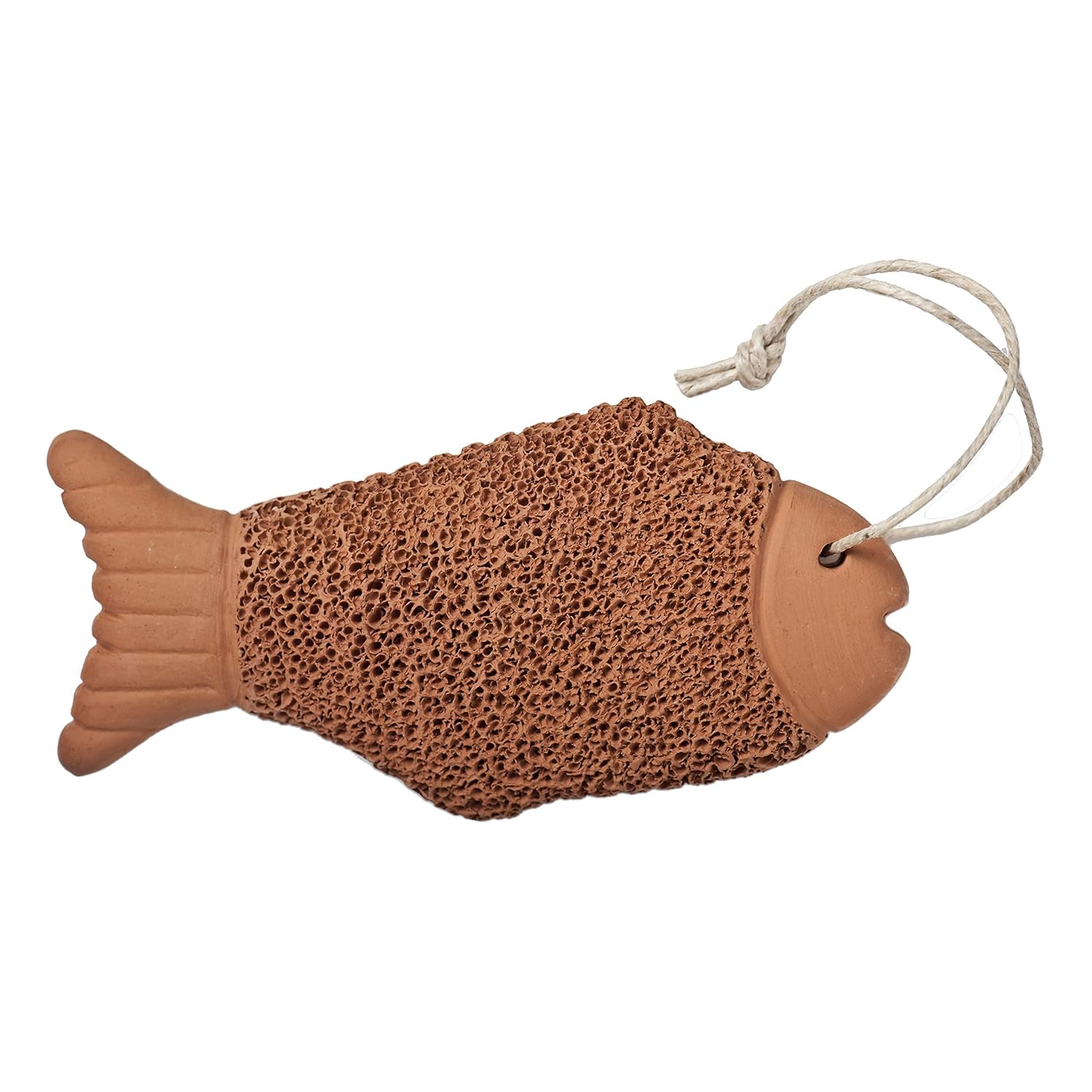 Pumice Stone for Feet Fish Shaped 2-Sided Durable Terra Cotta Foot Scrubber Extremely Effective Callus Remover Best Foot Care Pedicure Tool to Exfoliate Calluses & Cracked Heels