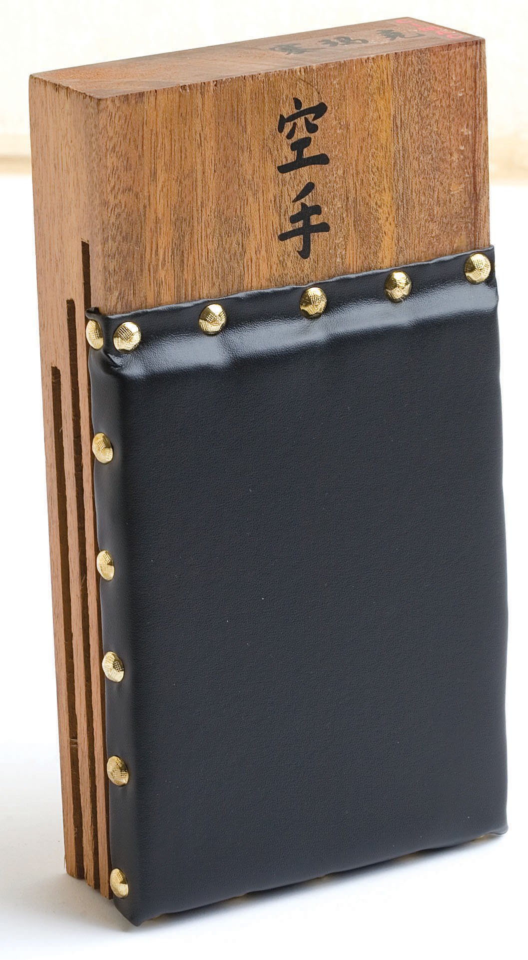 Cimac Makiwara - Black - Punching & Striking Board with Wood Base, Covered with Leather-Like Material, Easy to Attach, Suitable for Karate, Taekwondo, MMA, and Muay Thai Training