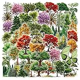 50PCS Tree Forest Nature Stickers PET Transparent