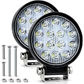 Zmoon 4.5'' 84W Round LED Offroad Flood Fog Light Bar for Truck 2 Pack | Waterproof 12V/24V Driving Lights, Perfect Fit for Tractor ATV UTV SUV Motorcycle Off Road Heavy Duty Vehicle