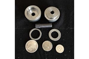 USAReplacementparts Coin Ring Punch 1/2'' - Coin Ring Tools Center Punch That Will Punch A Hole in 4 Different Coins USA - Jewelry Making - Make Rings, Golden,Silver
