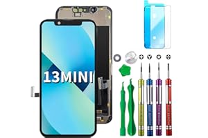 Ace Tech Cellular LCD Screen Replacement for iPhone 13 Mini 5.4 inch (Model A2481, A2626, A2628, A2629, A2630) Touch Screen Display Digitizer Frame Assembly w/Tool Kit
