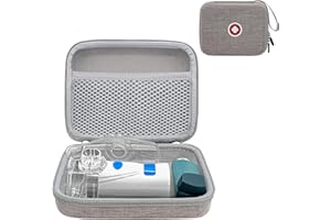 Klawdsky Carrying Case for Portable Nebulizer, Travel Medical Bag, Hard Emergency Medical Bag for Inhaler Spacer Case for Adults(Bag Only)