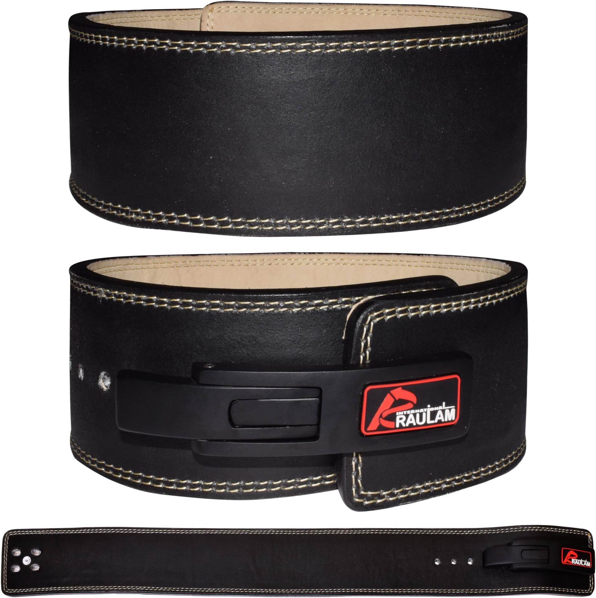 RAULAM INTERNATIONAL Lever Belt -Weight Lifting Lever Belt/Power Lifting Lever Belt/Buckle Belt - Weight Lifting Belt