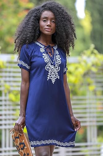 summer navy blue dress