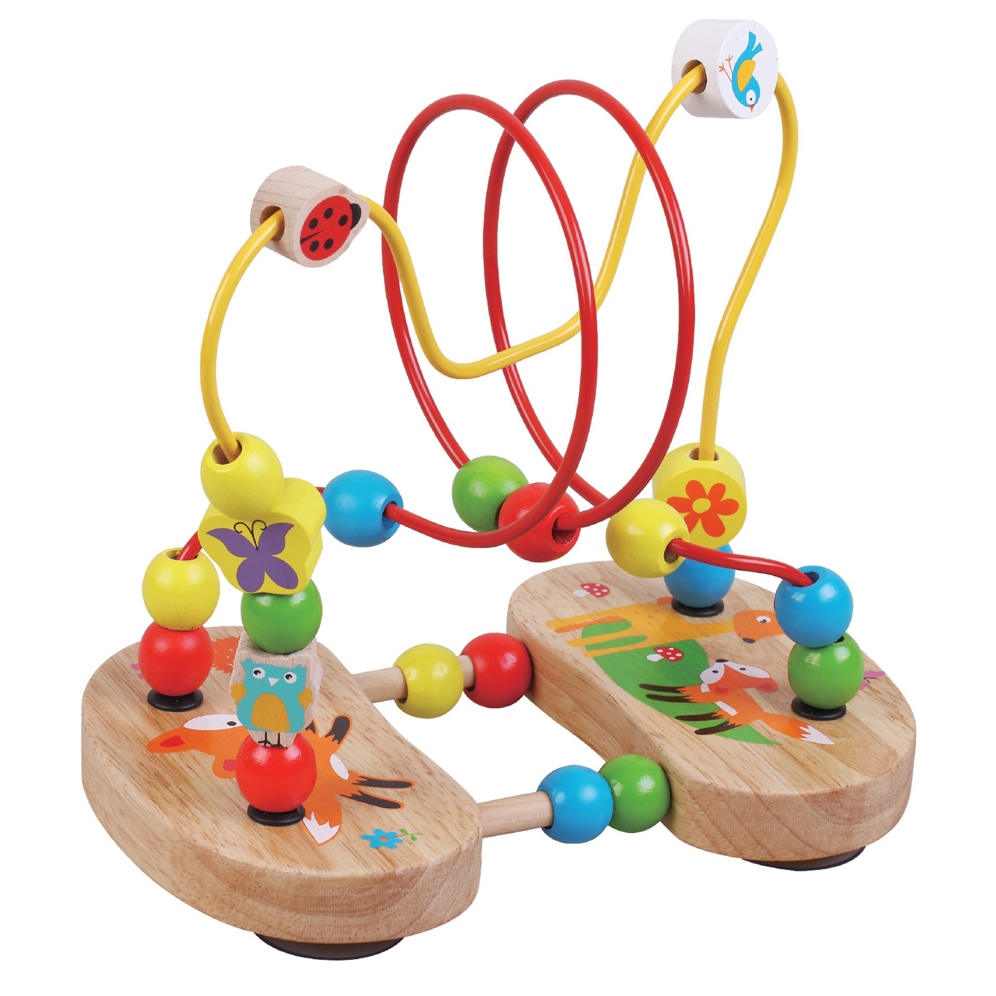 Childrens Wooden Toy Bead Maze, Fox Design by jumini