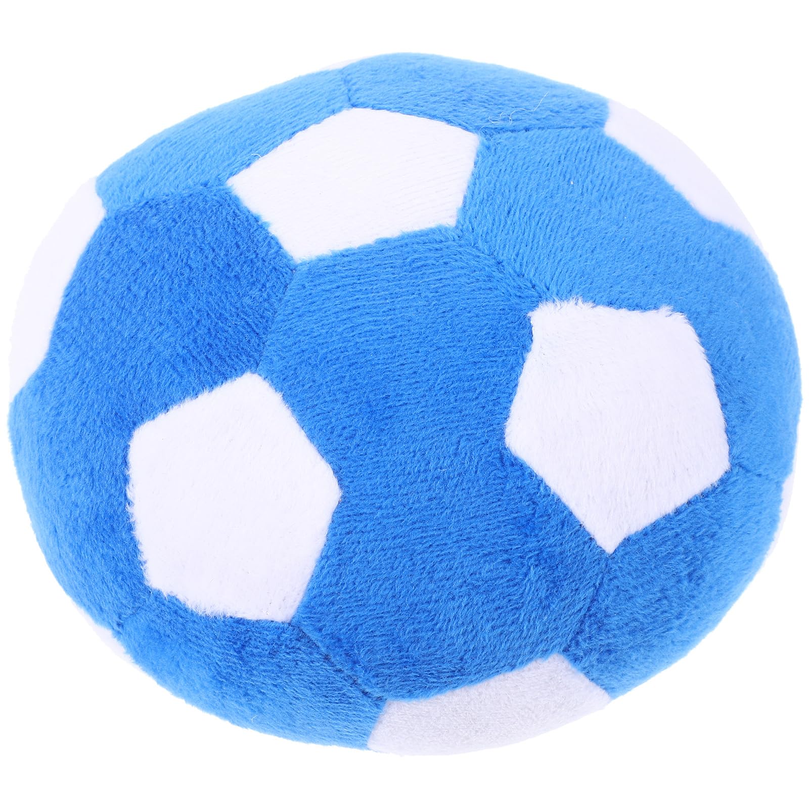 FRCOLOR Dog Chewing Ball Interactive Plush Football Toy for Puppies and Dogs Soft Squeaky Molar Chew Toy for Small to Large Breeds Durable Pet Play Ball for Training and Fun