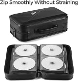 TIMCORR 144 Capacity CD/DVD Case Organizer EVA Protective Binder Black view 2