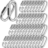 Quick Links, Chain Links Connector, 620lbs Capacity Heavy Duty Carabiner Clips, Galvanized Thread Quick Link Hardware for Safety Chain Swing Gym Hammock, Screw Lock Oval Locking Carabiner