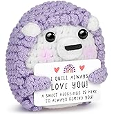 Valentines Gifts for Him Her Boyfriend Girlfriend,To My Love Handmade Crochet Hedgehog Wedding Anniversary Birthday Gift for Women Men,Romantic I Love You Valentines Day Gift for Wife Husband Couples