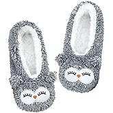 DICUIRD Womens Slipper Socks Low Cut Comfy&Warm Animal Non-skid Bedroom Slippers
